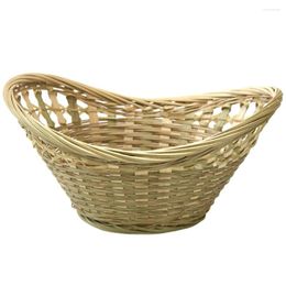 Setwares sets Rattan Fruit Basket Bamboo Storage Ei Trays voor Deviled Eggs Pastorale stijl geweven