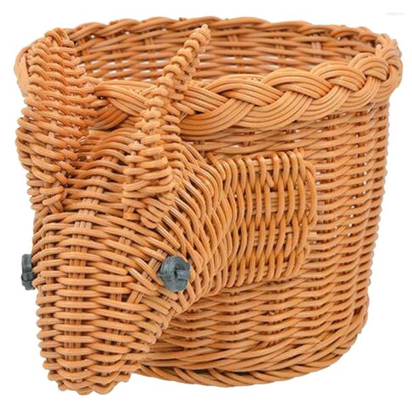 Ensembles de vaisselle rotin panier de fruits salle de bain paniers de rangement boîte tissée Imitation pain Pp étagères décoratives blanchisserie