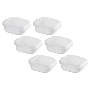 Juegos de vajilla Caja de arroz Cocina Nevera Congelador Suministros Recipiente reutilizable Organizador resistente al desgaste