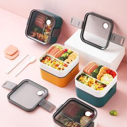 Ensembles de vaisselle Saladss Lunch Container À emporter Dressing Peut contenir des ingrédients Portable Bento Box Bag