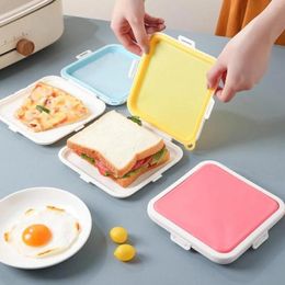 Vaisselle Ensembles Sandwich Conservation Boîte De Rangement Silicone Réutilisable Micro-ondes Déjeuner Conteneur