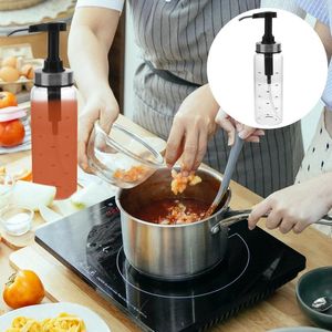 Serviessets Saus En Siroop Glazen Flessendispenser Met Brede Hals Drukpomp Voor Zelfgemaakte Ketchup Saladedressing Barbecue