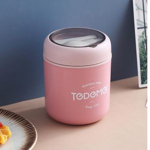 Servies Sets School Office Draagbare Soep Container Outdoor Reizen Rvs Lunchbox Bento Kinderen Volwassenen Thermisch Geïsoleerde Picn