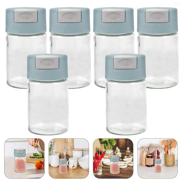 Ensembles de vaisselle de pot de saison Set Glass Pepper Shakers Kitchen Gadget Salt Bocs Scouce and Bottle Portez un récipient