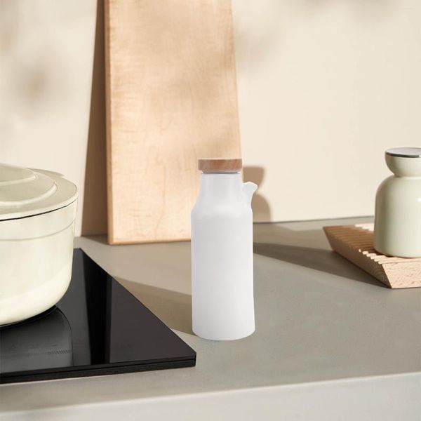 Ensembles de vaisselle Pot d'assaisonnement Bouteille de vinaigre Bouilloire en céramique Huile Cruet Distributeur Pot En acier inoxydable Pichet à eau Blanc Bouteilles Conteneur