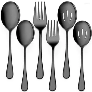 Servies sets met roestvrijstalen stalen buffetfeestje Banquet Lepels Forks Set en Black