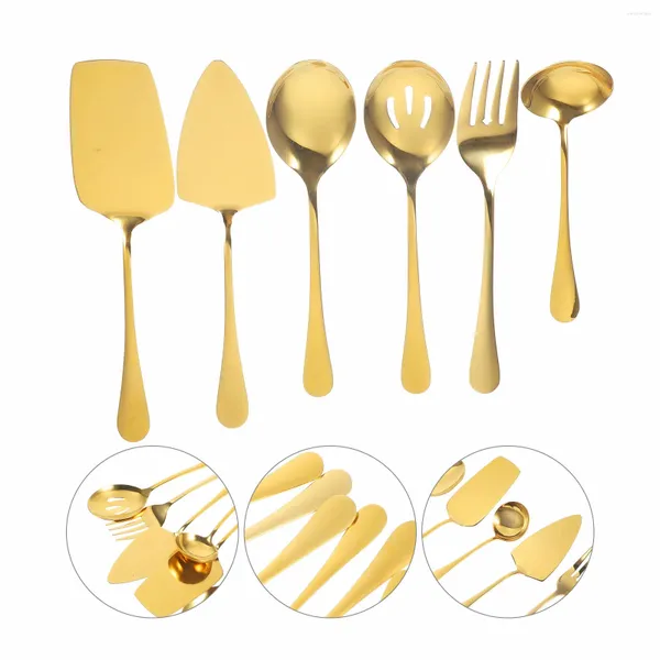 Ensembles de vaisselle, ustensiles de service, couteau à gâteau en acier inoxydable, fourchettes, cuillères, Kit et fournitures de cuisine, couverts de Banquet