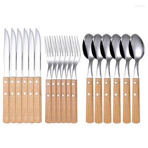 Ensembles de vaisselle ensemble 304 COUVREURES EN EN EXINDUCTEUR HANDENER LOCE Japonais Supplies de cuisine coréenne El Steak Knife Fork Eco Friendly