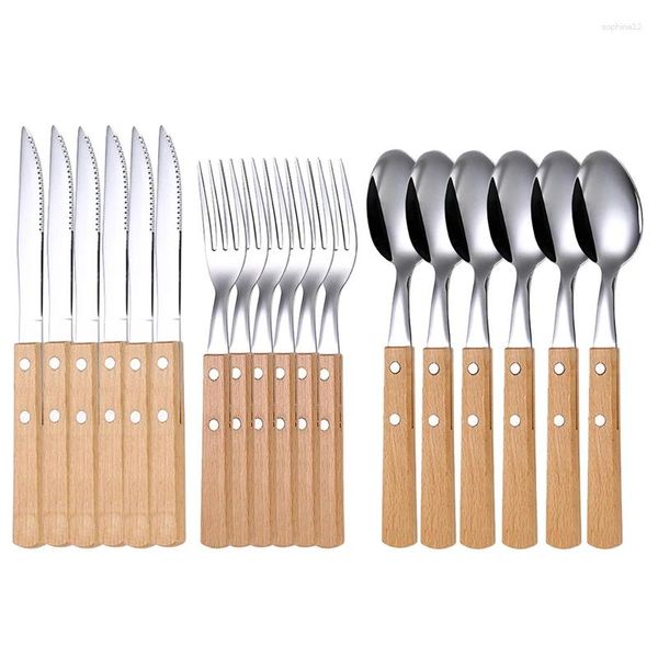 Ensembles de vaisselle ensemble 304 COUVREURES EN EN EXINDUCTEUR HANDENER LOCE Japonais Supplies de cuisine coréenne El Steak Knife Fork Eco Friendly