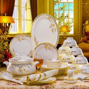 Dijksiesets Set Derees Bone China Combinatie Telassen Borden Keramische dinerservice