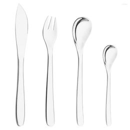 Dijkarts sets Silver Flatlery Set Western 18/10 roestvrij staal servies Home Lepel Fork Knife Zilverwerk voor keuken