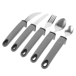 Dijkartikelen sets Zilverwerk Flatware Keuken Adaptieve gebruiksvoorwerpen Gewogen Forks Forks Knives Roestvrij staal Serving