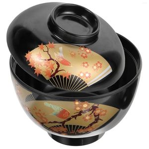 Ensemble de vaisselle récipient de bol à soupe avec couvercles bols japonais