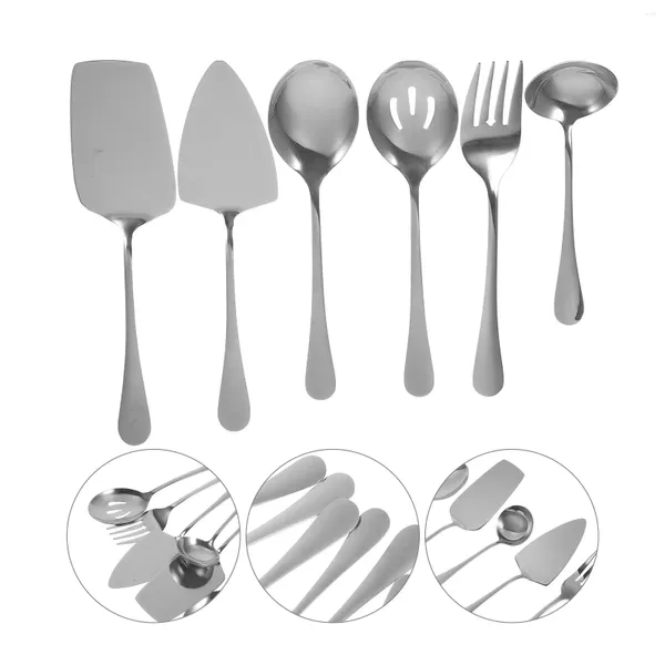 Juegos de vajilla de acero inoxidable para pastel, cuchillo, tenedores, cucharas, suministros de cocina, vajilla, cubiertos, utensilios para banquete de Buffet