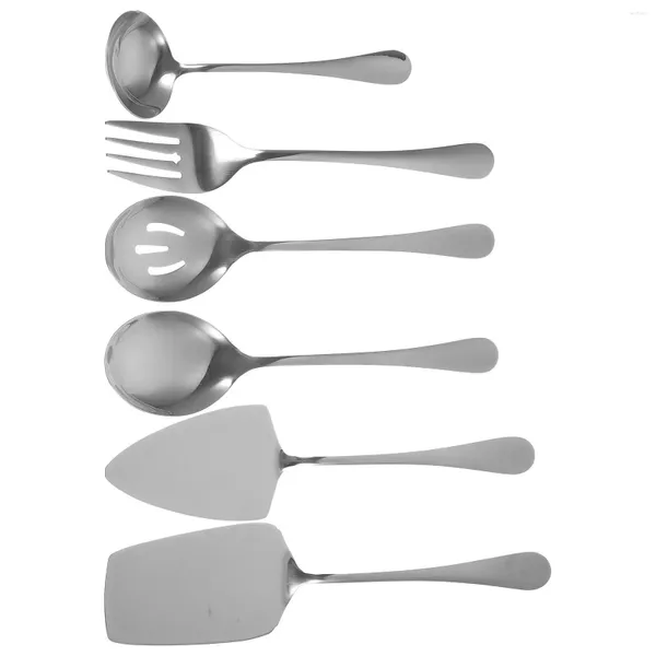 Ensembles de vaisselle couteau à gâteau en acier inoxydable, vaisselle fourchettes cuillères Kit ustensiles de Buffet couverts grand Steak de Banquet