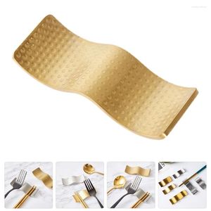 Ensembles de vaisselle en acier inoxydable baguettes support de repos en métal pour la maison cuillère ustensile de cuisine support tenant fourchette couverts support