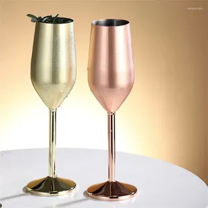 Ensembles de vaisselle Verres à cocktail en acier inoxydable Verres à boissons Gobelet de ménage Vin rouge Champagne Coupe debout Creative KTV Bar Ustensile en métal