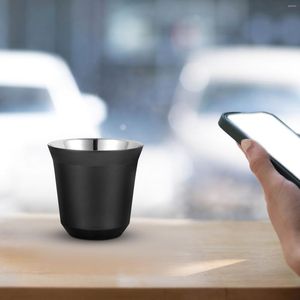 Ensembles de vaisselle tasse à café en acier inoxydable tasse tasses à expresso concentré gobelets de voyage tasses en métal