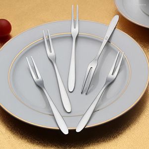 Ensembles de vaisselle en acier inoxydable Cake Forks Cocktail Cocktail Dessert Table Véritude respectueuse de l'environnement pour les outils de cuisine