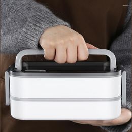 Dijkartikelen sets roestvrij staal geïsoleerde lunchbox student lekbestendige microwae verwarming servies
