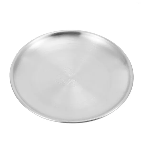 Juegos de vajilla, placa de acero inoxidable, contenedor de almacenamiento rápido para barbacoa, bandeja para aperitivos para niños pequeños, plato para ensalada, galleta, restaurante, bandeja para asar