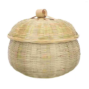 Ensembles de vaisselle panier de rangement avec couvercle artisanal à ordures peuvent être à la maison.