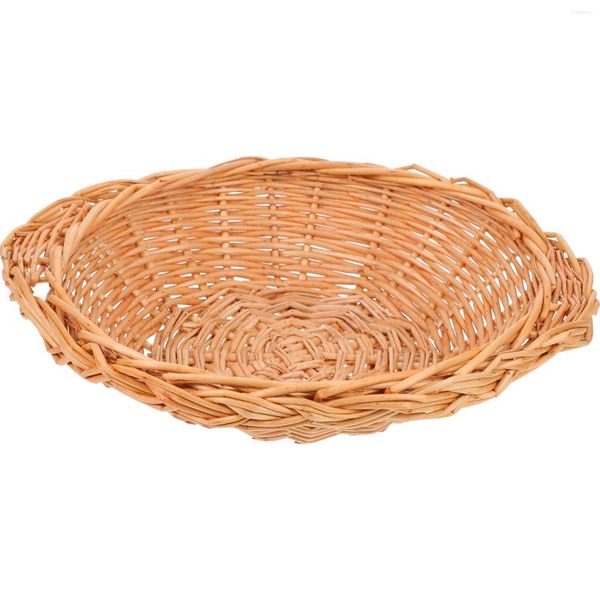 Ensembles de vaisselle panier de rangement paniers de Fruits tissés pour cadeaux vide rotin Fruits en osier porte-pain pratique