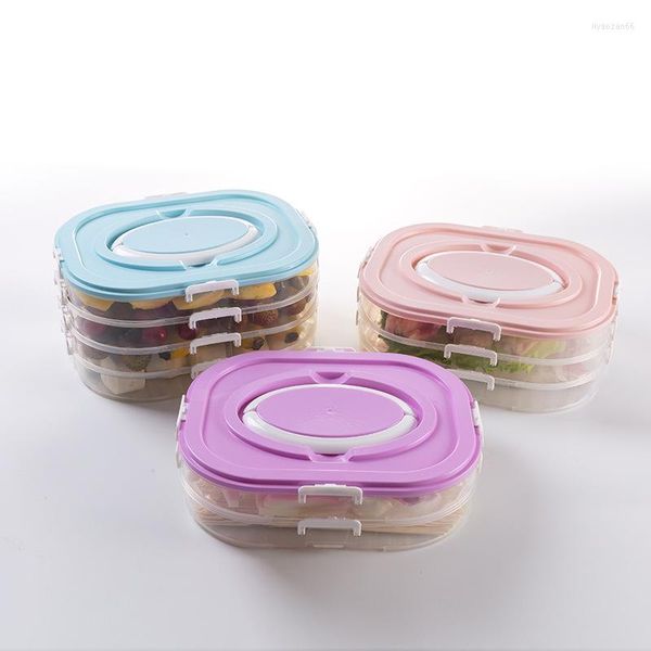 Ensembles de vaisselle boîte de rangement bol à salade Fruteira multicouche qualité PP Portable réfrigérateur à emporter dîner conteneur