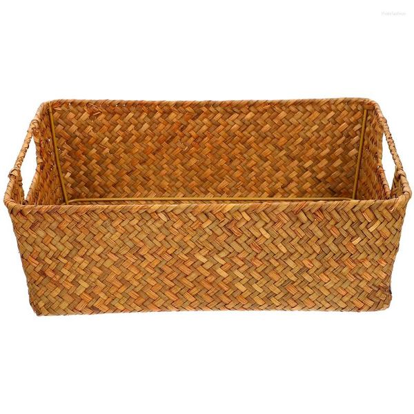 Ensembles de vaisselle panier à pain en paille jouet grand panier de rangement de maquillage paniers pour organiser des collations