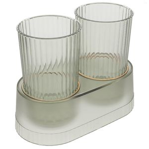 Ensembles de vaisselle porte-paille boîte de rangement transparente cuillère fourchette cuillères de service en plastique baguettes argenterie ustensile