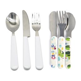 Dinware sets sublimatie blanco bestek ADT en kinderwarmteoverdracht lepel spoon forks messen western diy servies set kerst dhgarden dhwkf