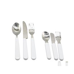 DINING SETS SETS SUBLIMATION Blank Dinware bestek ADT Child Heat Transfer Lepel Forks Forks Messen Western Diy servies Set Invend DHA5A