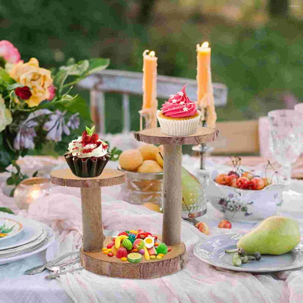 Juegos de vajilla para suculentas, soporte para maceta, bandejas de nivel, decoración de plantas, soporte de maceta de madera, bandeja para servir al bebé, pastel de frutas