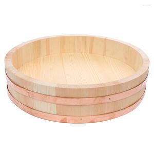 Ensembles de vaisselle Sushi Bibimbap Seau en bois de style japonais Riz Mélange coréen Kits de salade Couverture