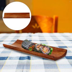 Servies Sets Sushi Toonbank Serveerborden Houten Servies Lange Schotel Scheidingsblad