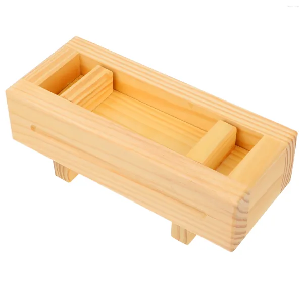 Conjuntos de vajillas Molde de sushi MultiFunción Multifunción Hacer suministro de suministros de cocina de madera