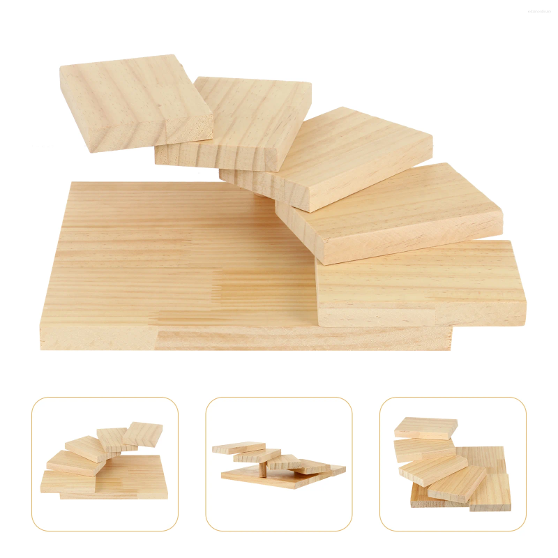 Zestawy naczyń stołowych Sushi Plate Drewniane zastawa stołowa okrągłe talerz Bambus obrotowy taca Odcięcie drewniane talerze obiadowe