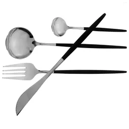 Ensembles de vaisselle de vaisselle de table de table en acier inoxydable Slecwitware Western Reusable Cutlery Kit Scoop Set Forks Spoons