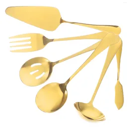 Ensembles de vaisselle vaisselle couverts en acier inoxydable Restaurant occidental ensemble de 6 pièces fourchettes cuillères Kit de service