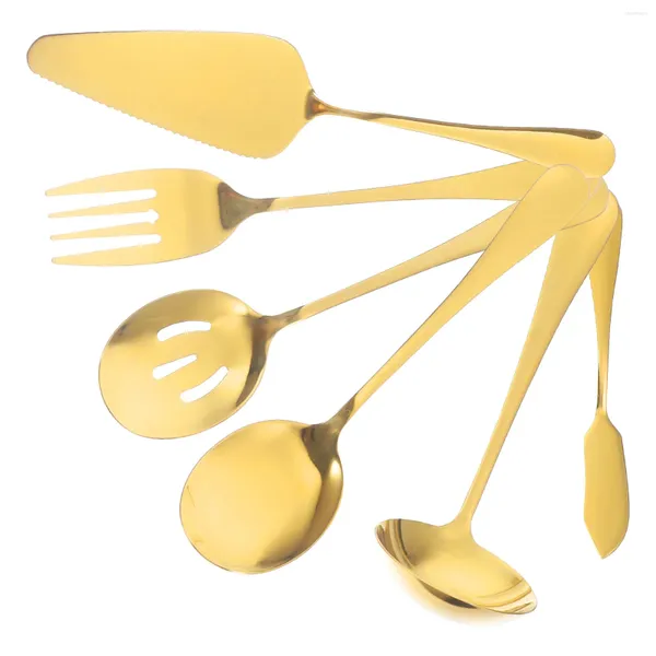 Ensembles de vaisselle vaisselle couverts en acier inoxydable Restaurant occidental ensemble de 6 pièces fourchettes cuillères Kit de service