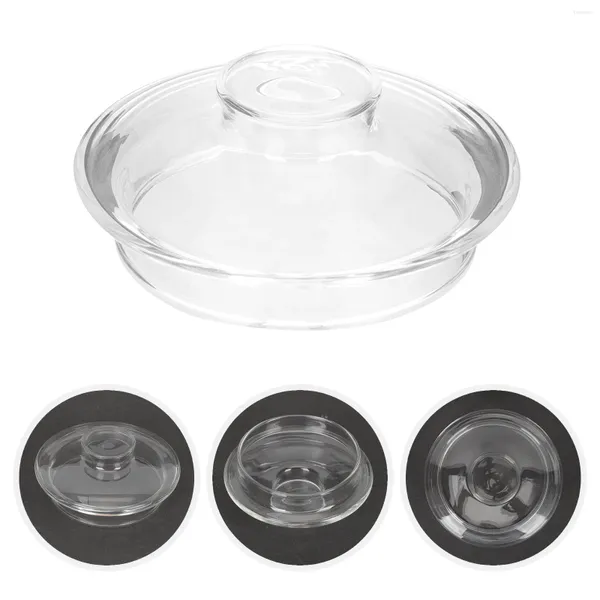 Ensembles de vaisselle Couvercle de pichet à thé Couvercle de tasse en verre Gobelets transparents Couvercles de bouilloire d'eau Liner Théière Top