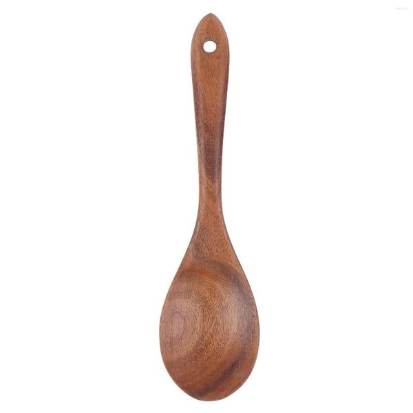 Juegos de vajilla Vajilla de madera de teca Grado Cocina de madera Restaurante Comedor para SaladSpoon