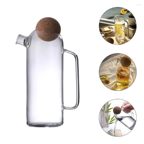 Ensembles de vaisselle, théière, pichet à eau en verre, réfrigérateur en liège transparent, bouilloire domestique, pichet à boissons, résistant à la chaleur