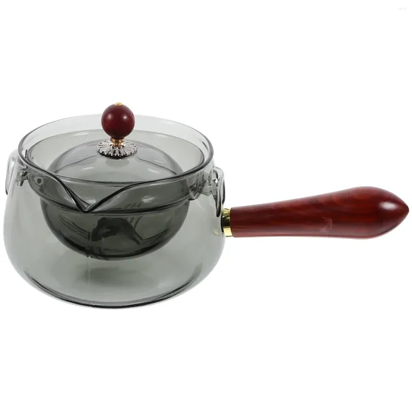 Ensembles de vaisselle Théière Infuseur Pichet 360 Degrés Rotation Poignée Latérale Bouilloires En Verre Fabricant Haute Borosilicate Distributeur Chinois Lâche Steeper