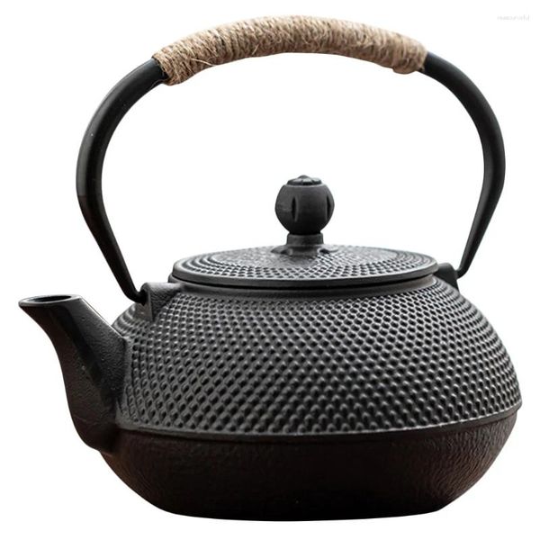 Juegos de vajilla The Office Teapot Vintage Tetsubin Iron con infusor Set Essaic Handle Small Leaves