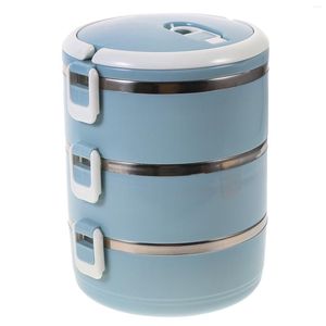 Diny Slare Sets Three Lays Bento Box Stackable Lunch Student Roestvrij staal Ood Travel Container Office