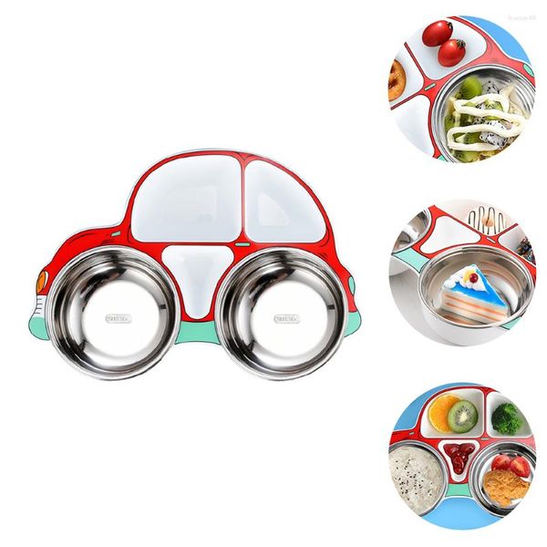 Ensembles de vaisselle Disque d'entraînement Vaisselle pour enfants Vaisselle pour enfants Couverts en plastique Assiette supplémentaire Plateau en acier inoxydable Plats Assiettes de voiture