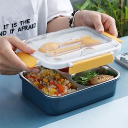 Ensembles de vaisselle TUUTH acier inoxydable micro-ondes boîte à lunch conteneur de stockage enfants enfants école bureau Portable Bento