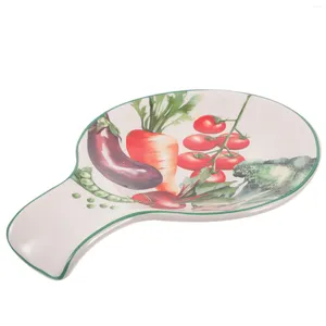 Ensembles de vaisselle des baguettes de légumes Spoon Reposez-vous petits assiettes Plats de sauce à vaisselle en céramique pour bols de condiments trempés