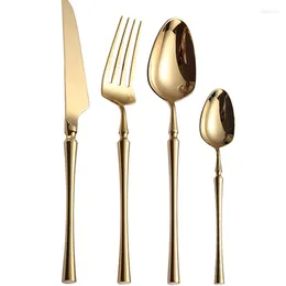 Dijkartikelen Sets Vintage Gold Western Bulk Euopean Roestvrij staal ustensiles de cuisine keuken bestek van 50dc